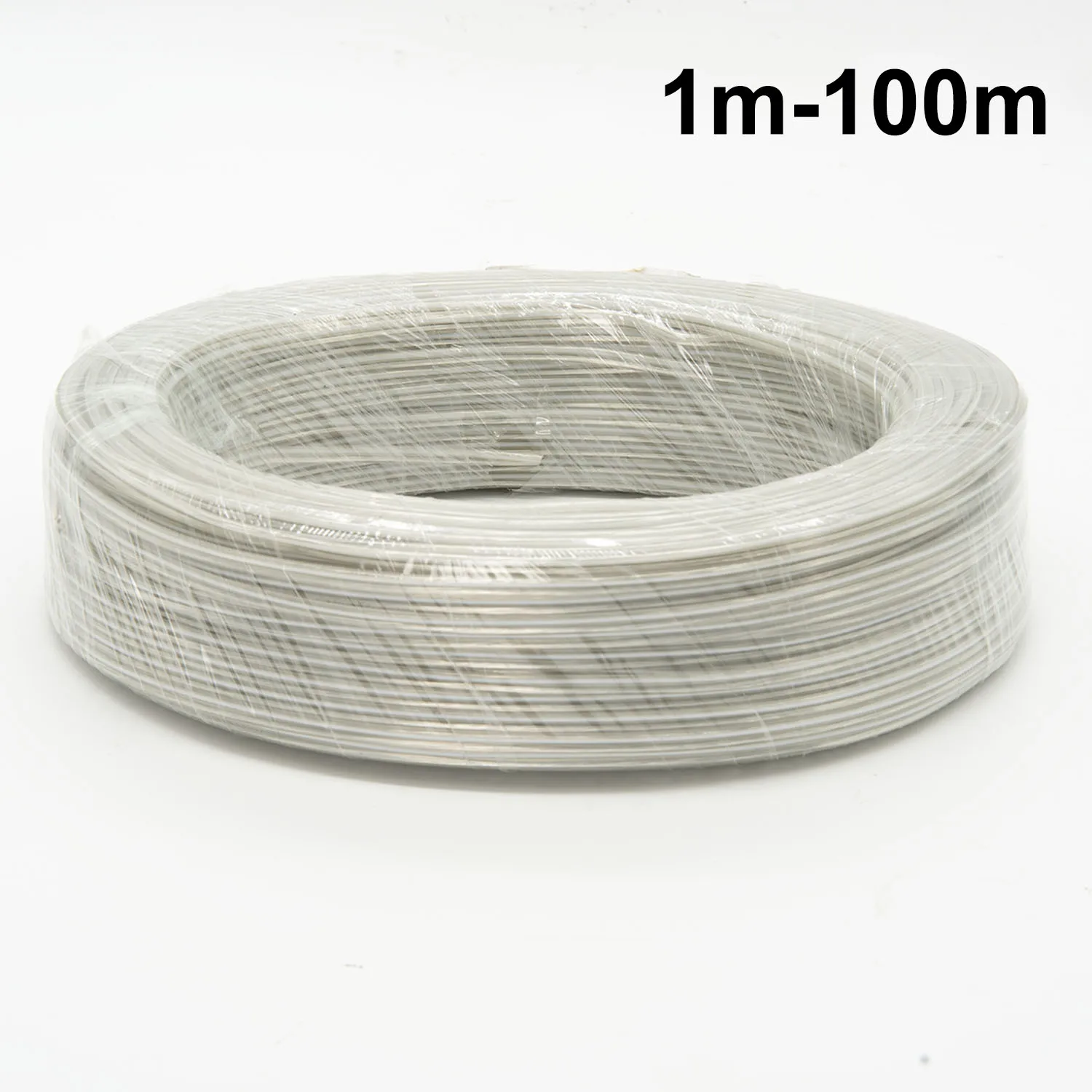 1-100M DIY Electrical Wire 2Pin LED Neon Light Welding Silver Wire Middle Connector 22AWG 20AWG For 12V Neon Lamp Soldering