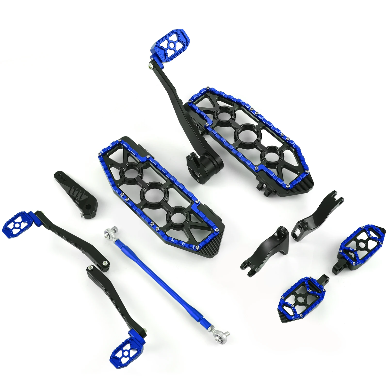 black with blue