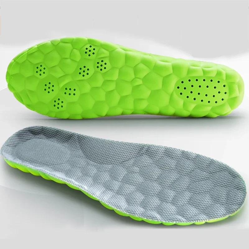 4D High-elasticity Latex Shock Insoles Women Memory Foam Massage Sports Arch Support Shoe Pads Unisex Orthopedic Inserts Cushion