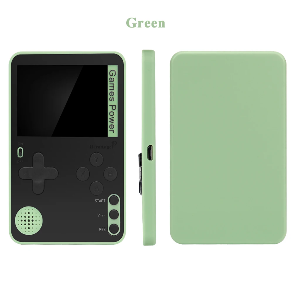 K10 Ultra-thin Handheld Game Console 2.4inch Color Screen Handheld Game Console with 500 Retro Games 400mAh Rechargeable Battery