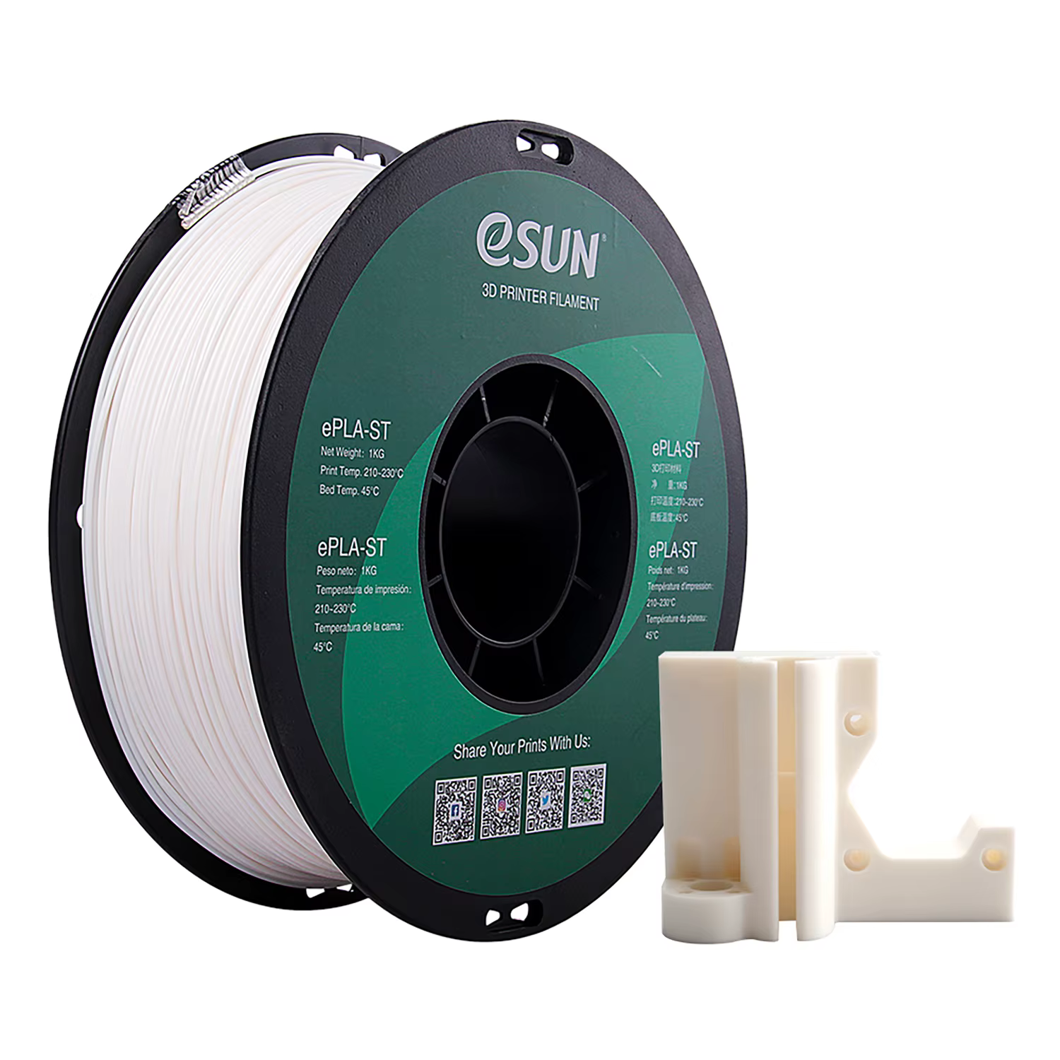 eSun Super Tough PLA Filament 1.75MM 3D Printer Filament 1KG (2.2 LBS) Spool PLA-ST FDM 3D Printing Materials for 3D Printers