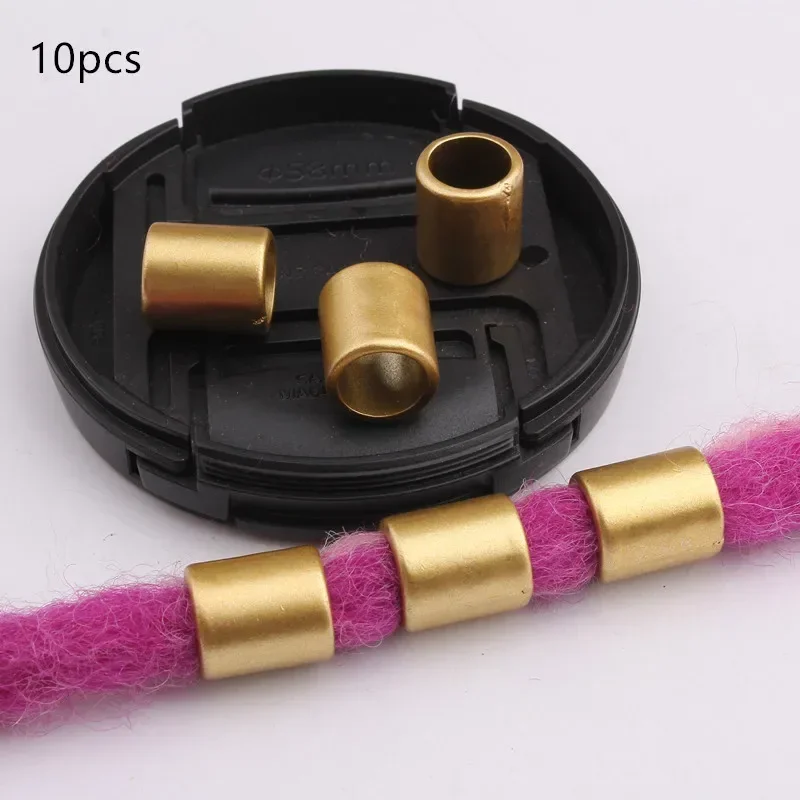 10pcs Retro Hair Ring Braid Dread Dreadlock Beads Rings Tube Braiding Cuff Clip Styling Tool Hair Accessories