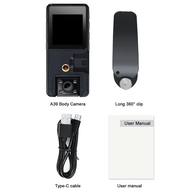 Vandlion A39 Portable Mini Mounted Camera Full 1080P HD Night Vision 3000mAh Long Battery Life Small Camcorders for Riding