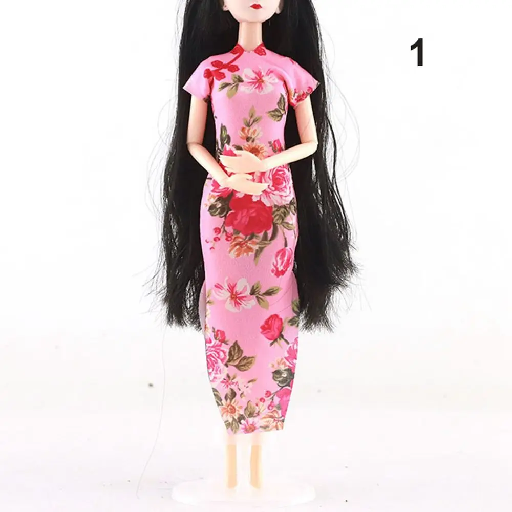 Handmade Doll Dress Clothes for 30cm Doll Accessories Dress Clothes For Chinese Traditional Dress Cheongsam Style Evening Dress