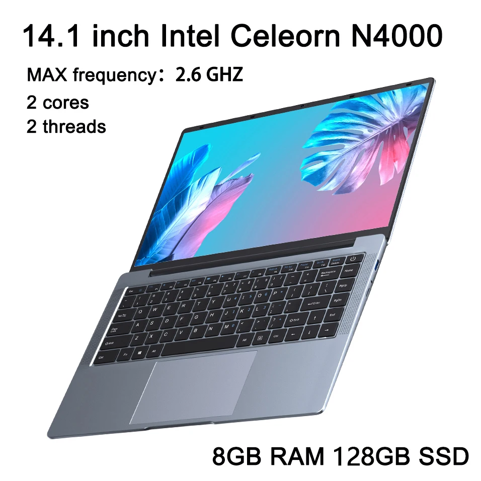 KELIWEI  Windows 11 Laptop 14.1 Inch HD Display Intel Celeorn N4000 Notebook DDR4 8GB 256GB SSD 180° Laptops Wifi Bluetooth