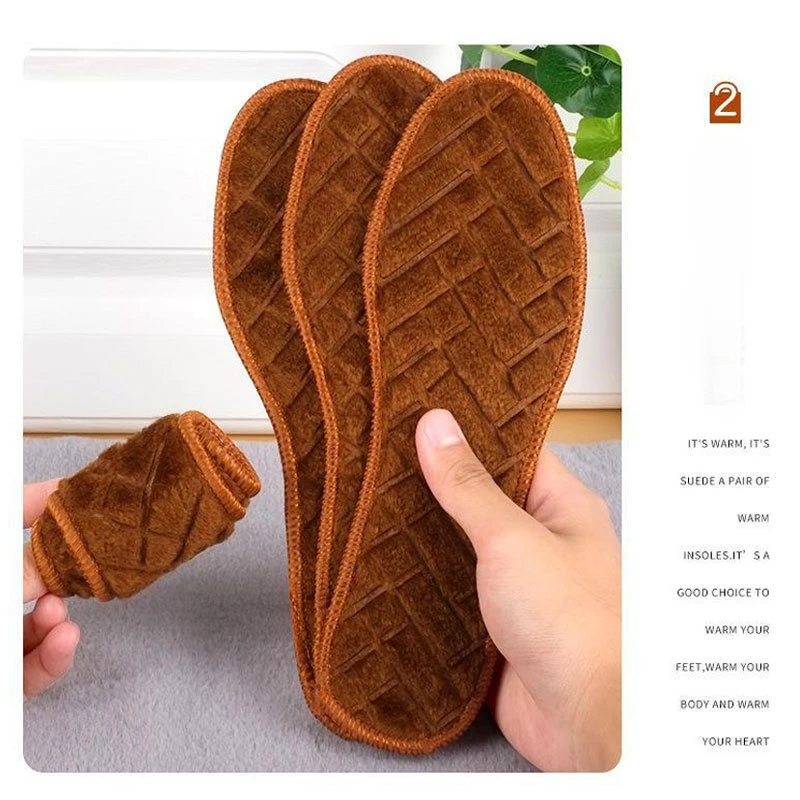 Winter Plush Warm Insole for Shoes Thicken Snow Boots Shoe Sole Thermal Insert Sports Running Insoles Men Woman Heating Pads