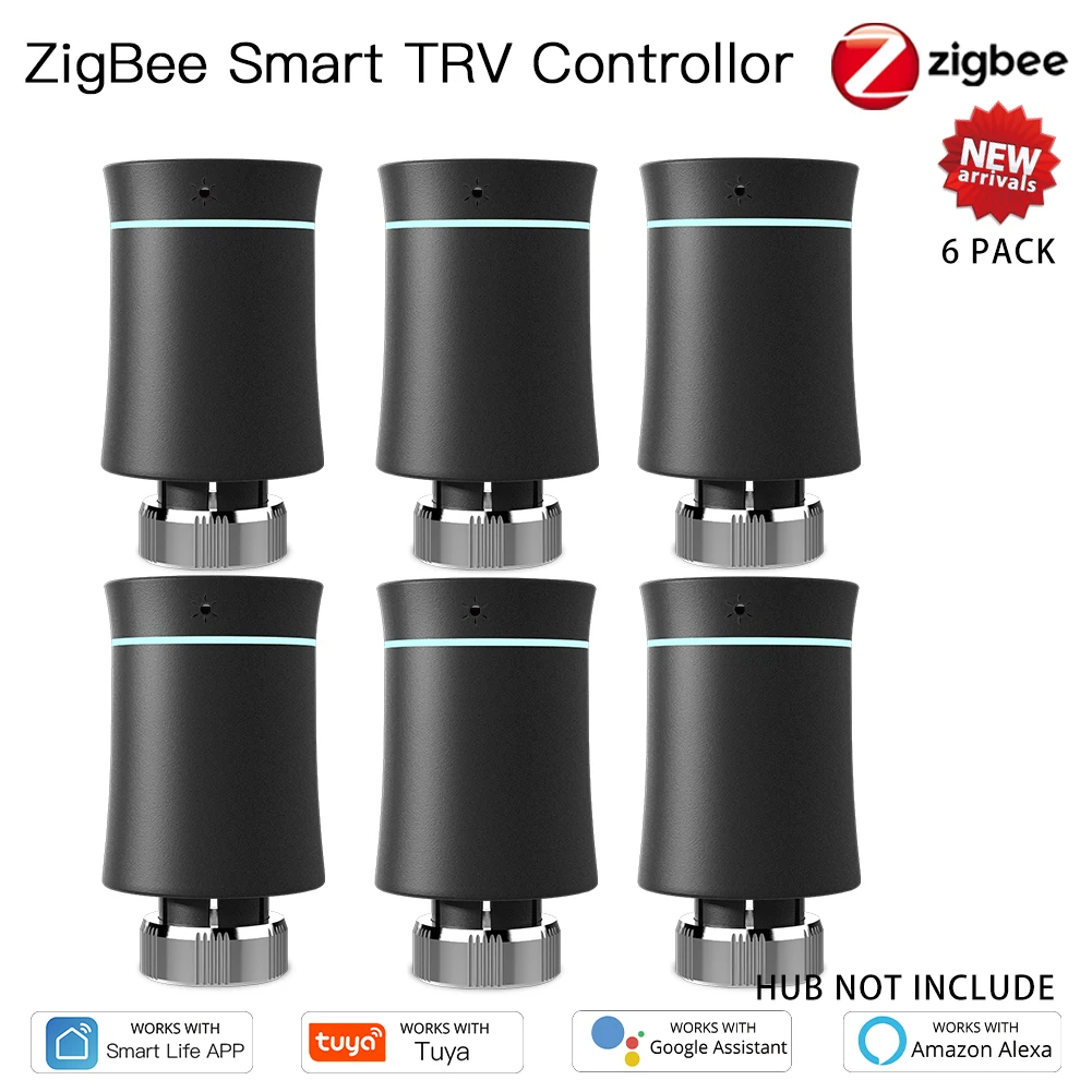 6PCS Black Valve