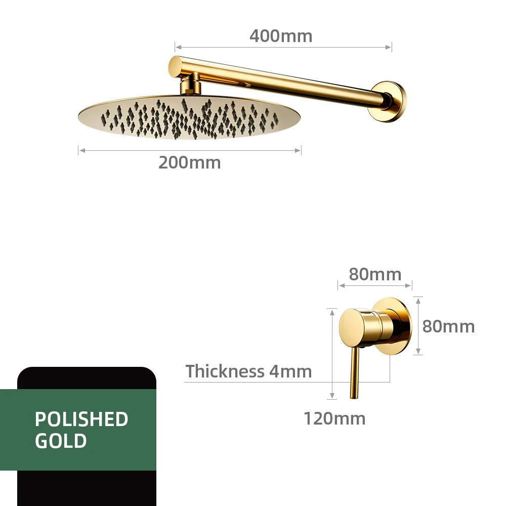 Polished gold-8inch