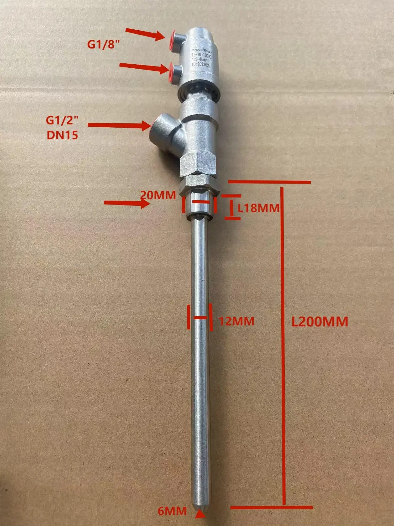 DN15 12MM L200MM