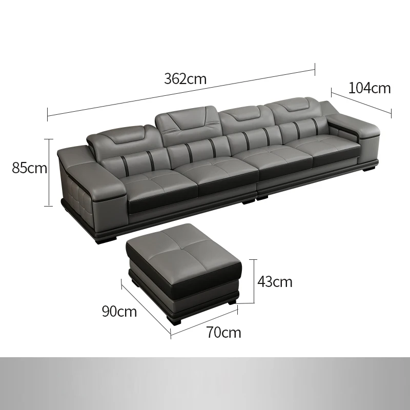 L shape ottoman
