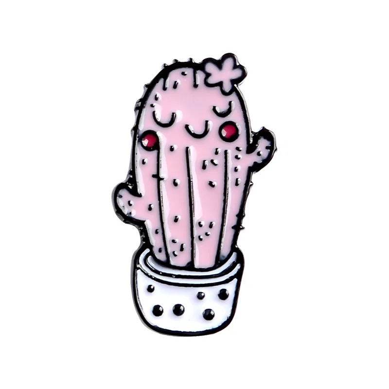 Cactus cactus balls succulent Enamel Pin Brooch Cartoon Women Men Denim Jackets Lapel Pins Backpack Badges Kids Fashion Jewelry