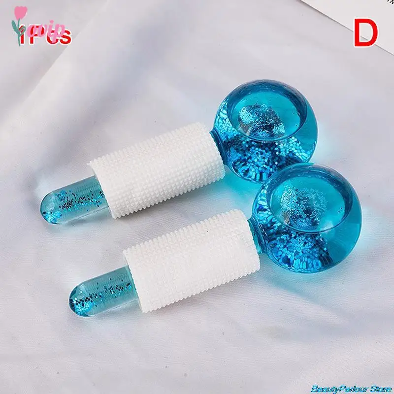 Crystal Face Roller Ball Facial Massager Ice Roller For Face Magic Cold Ball For Eye Massage Beauty Ice Hockey Energy Skin Care