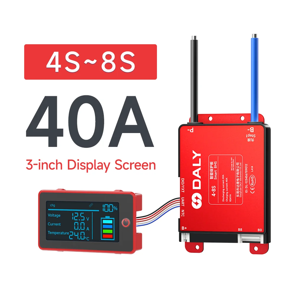 4S-8S 40A BMS LCD