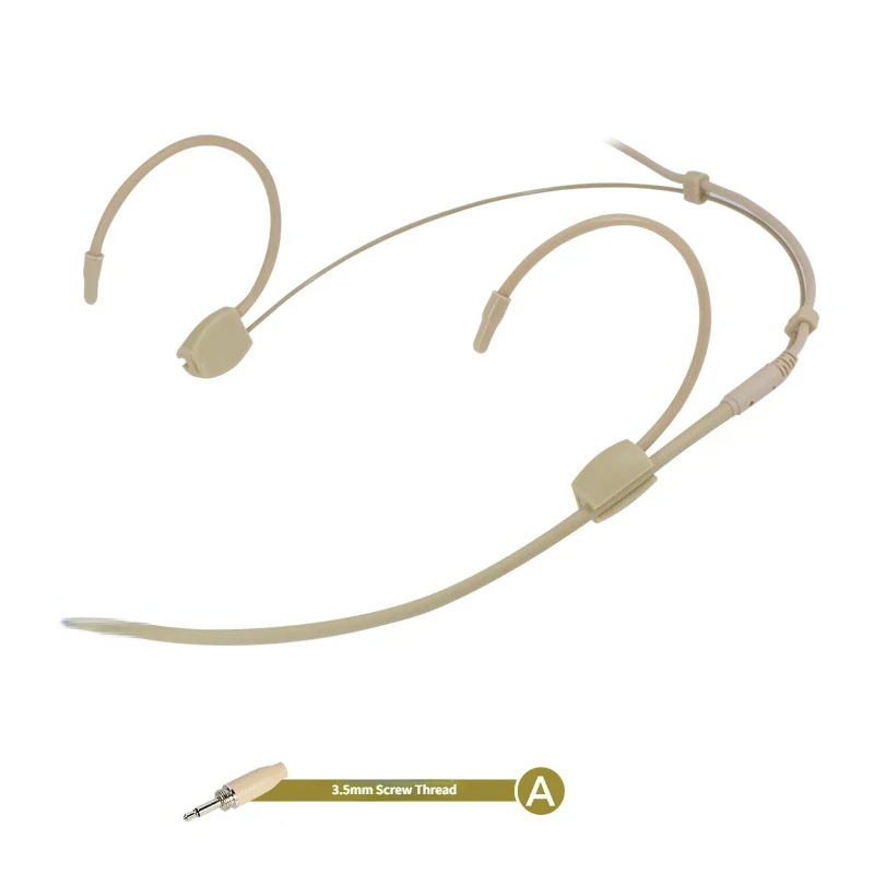 Headband Head Wearing Omnidirectional Headset Microphone For Sennheiser Shure AKG MiPro Audio Technica 4Pin 3Pin TA4F 3.5mm Lock