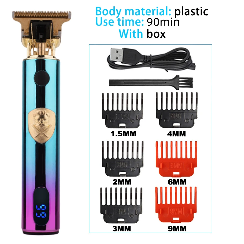 T9 Original Machine Colorful Body Smooth Feel Hair Trimmer for Men Turkey Customs Products Professional Hair Clipper Clip