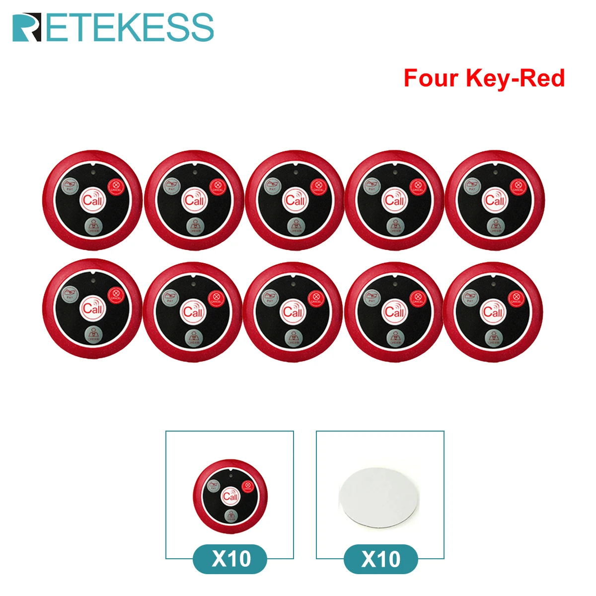 10 X Four Key-Red