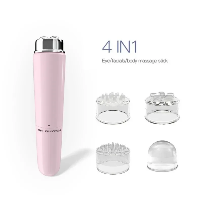 1PC 4 in 1 Vibrating Massager Stick Remove Dark Eye Circles Remove Eye Bags Mini Massage Pen Lifting Firming Beauty Instrument