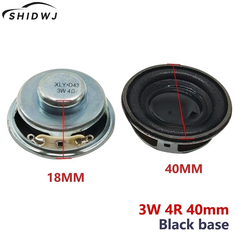 Mini Speaker 3W 4R Mini Amplifier Loudspeaker Trumpet 3 Watt 4 Ohm 40 Millimeter Speakers Rubber Gasket Loudspeaker Trumpet