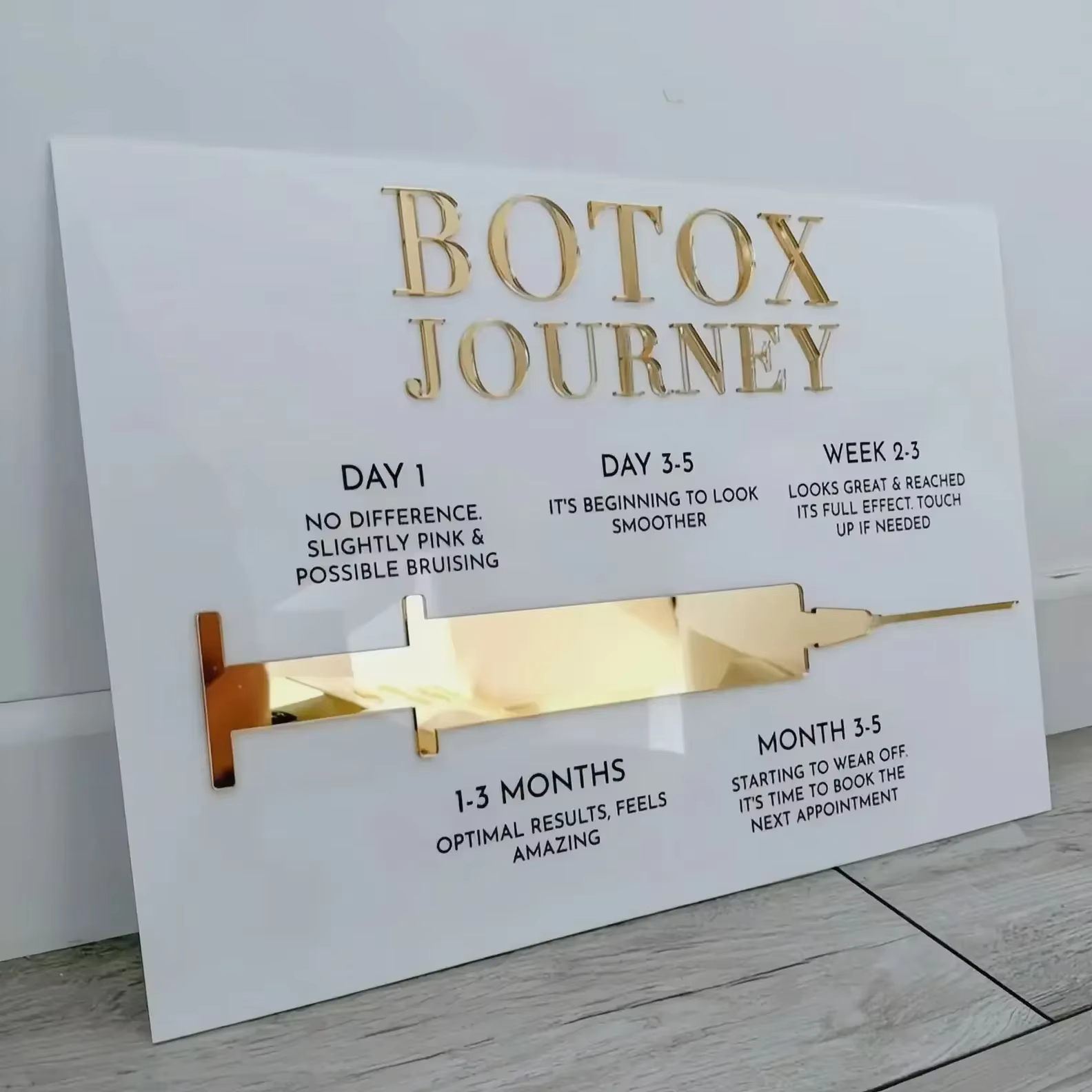 Botox Journey Sign Acrylic Salon Sign A3 Size Aesthetics Aftercare Sign Botox Filler Sign Botox Advice Sign Perspex Wall Sign