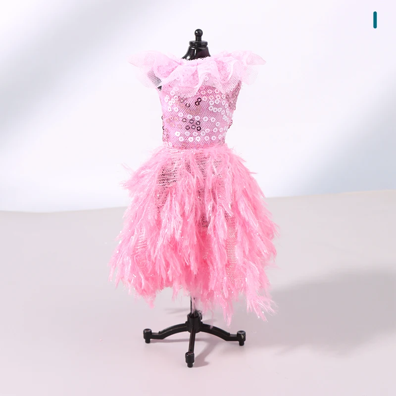 1 Set Doll Clothes Evening Gown Trailing Skirt Wedding Dress Princess Dress Dollhouse Decor Accessories For 30CM Doll Clothes