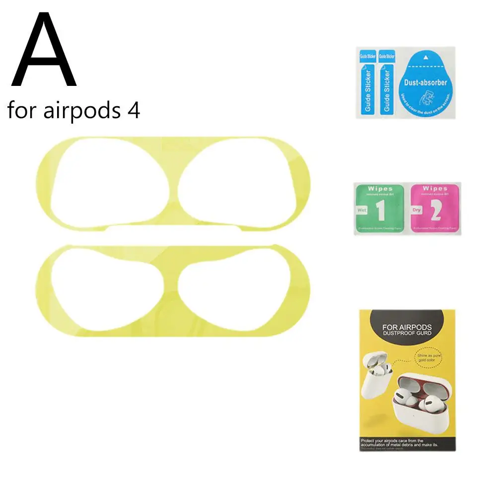 For Apple Airpods4 Earphones With Metal Stickers Dust And Scratch Resistant Stickers Earphone Shell Film Protective Film