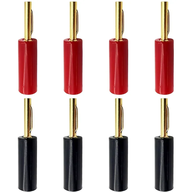 8/40/200PCS 4mm Banana Connector Gold Plated Speaker No Welding  Horn Plug for Audio Video Cable Adapter
