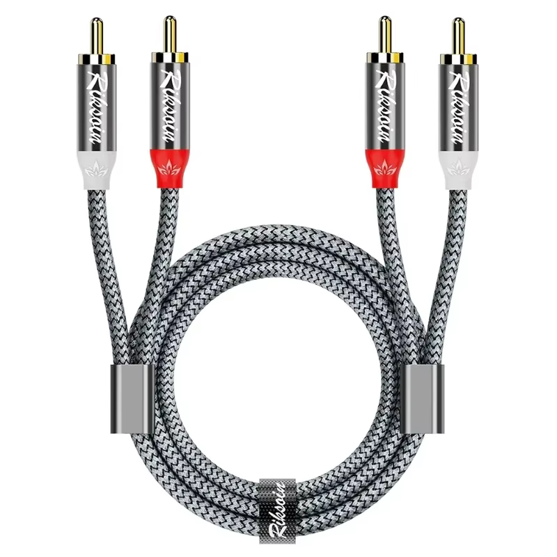 RCA Cable 2 RCA Male To 2 RCA Male Stereo Audio Cable for Home Theater HDTV Amplifier Hi-Fi Systems Speaker