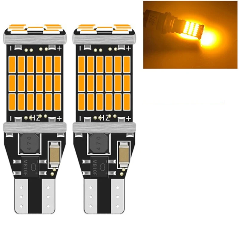 2PCS Amber T15 W16W