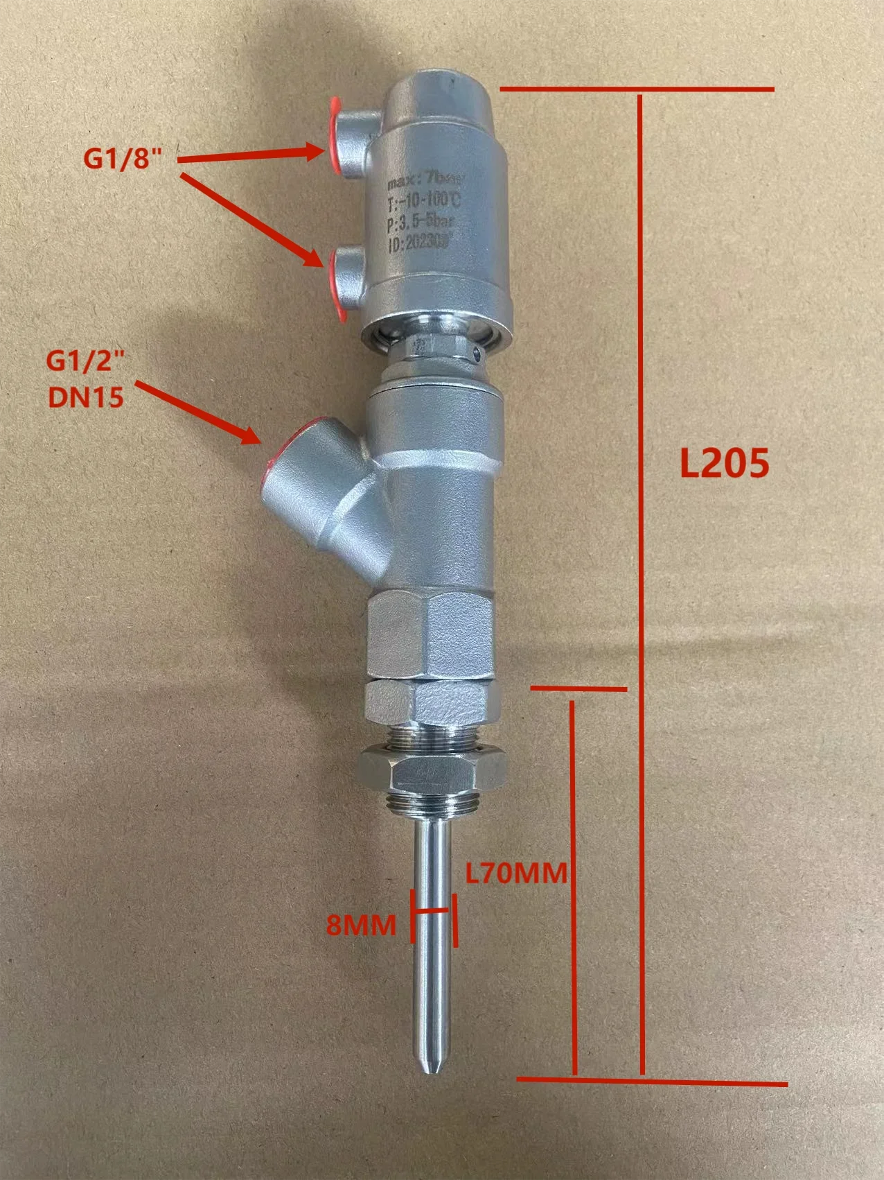 DN15 8MM L70MM