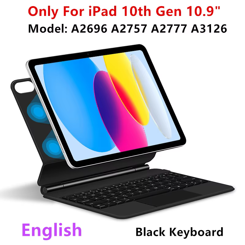 Folio Magic Keyboard For iPad 10 10th Generation 2022 10.9 Inch Smart Case Spanish Portuguese Hebrew German AZERT Keyboard Cover