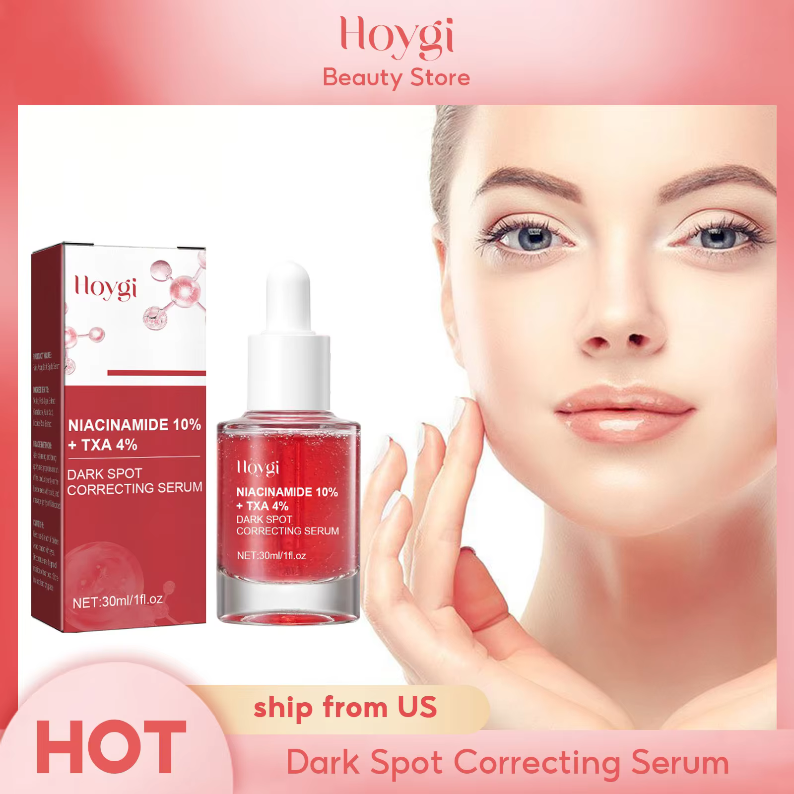 Hoygi Dark Spot Corrector Skin Facial Serum Whitening Fade Dark Stain Senile Spot Nourishing Brighten Repair Care Essence Liquid