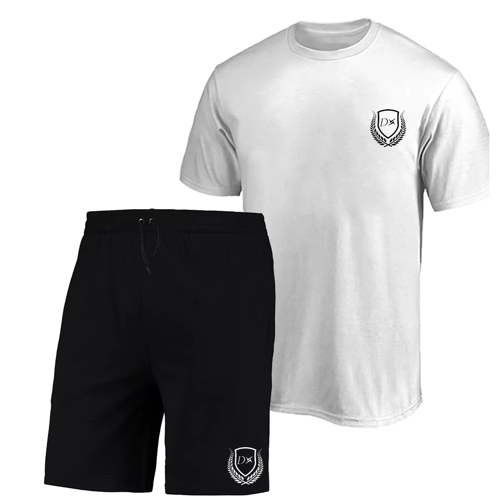 Kit Camiseta e Bermuda Moletinho Masculina Esportiva Casual Leve e Confortável do P ao G1