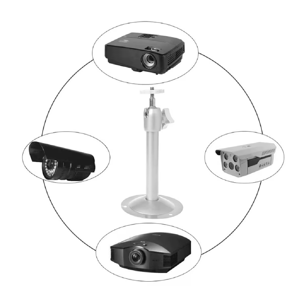 Universal Ceiling Projector Support And Security Camera Sp1