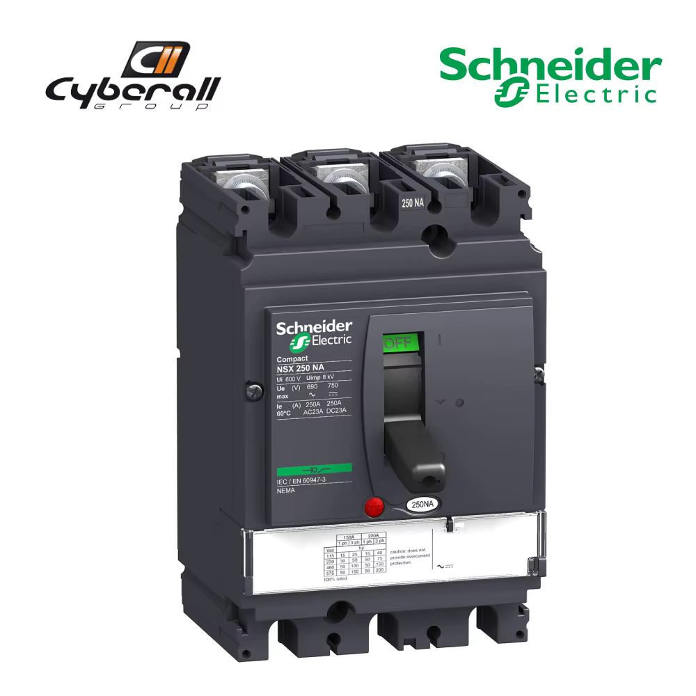 Schneider Electric-Cyberall-switch sectioner, model Compact NSX250NA Micrologic, 3 pole, 250A 690V AC 50/60Hz reference: LV431629