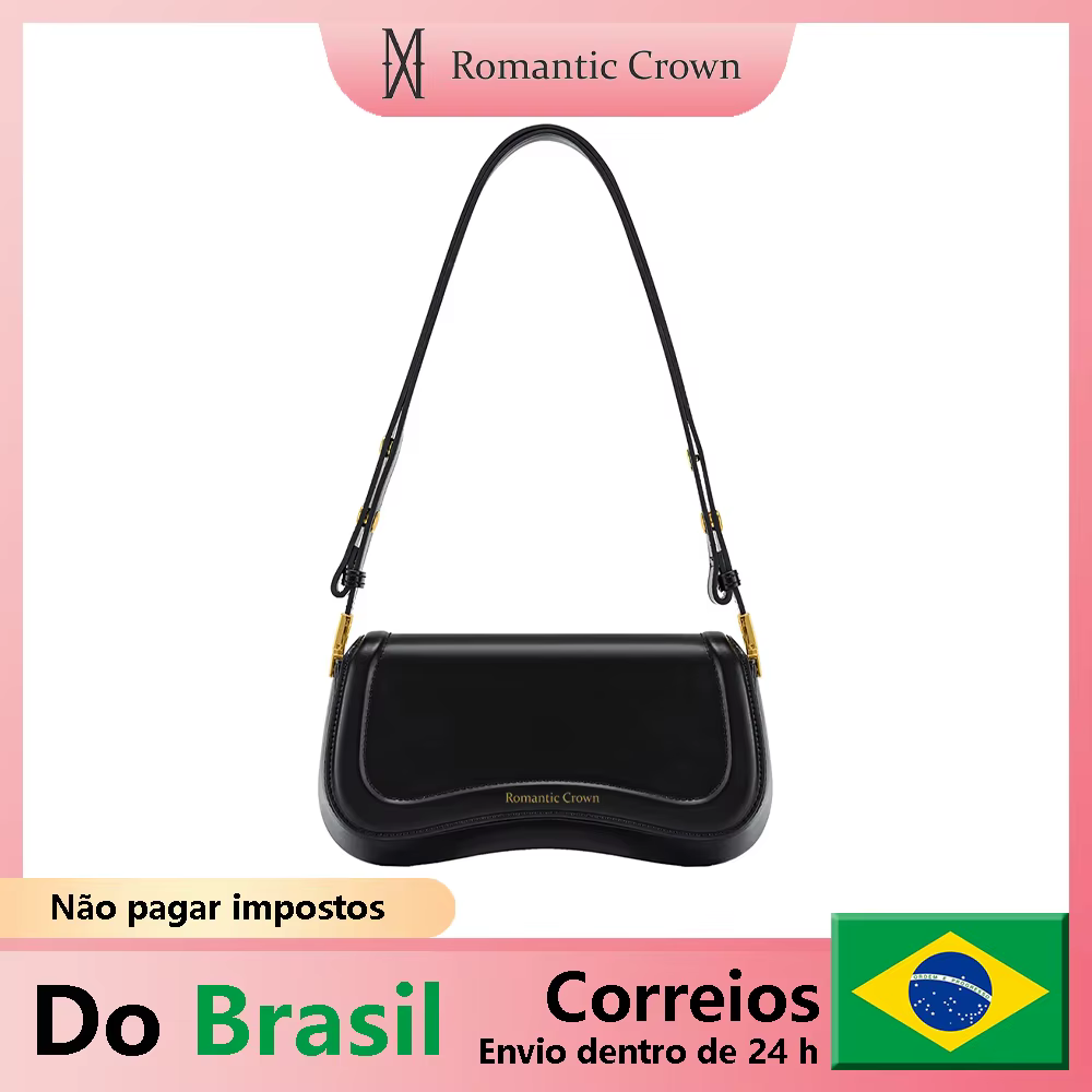 Romantic Crown Bolsa Feminina De Ombro Carteira Couro Senhora