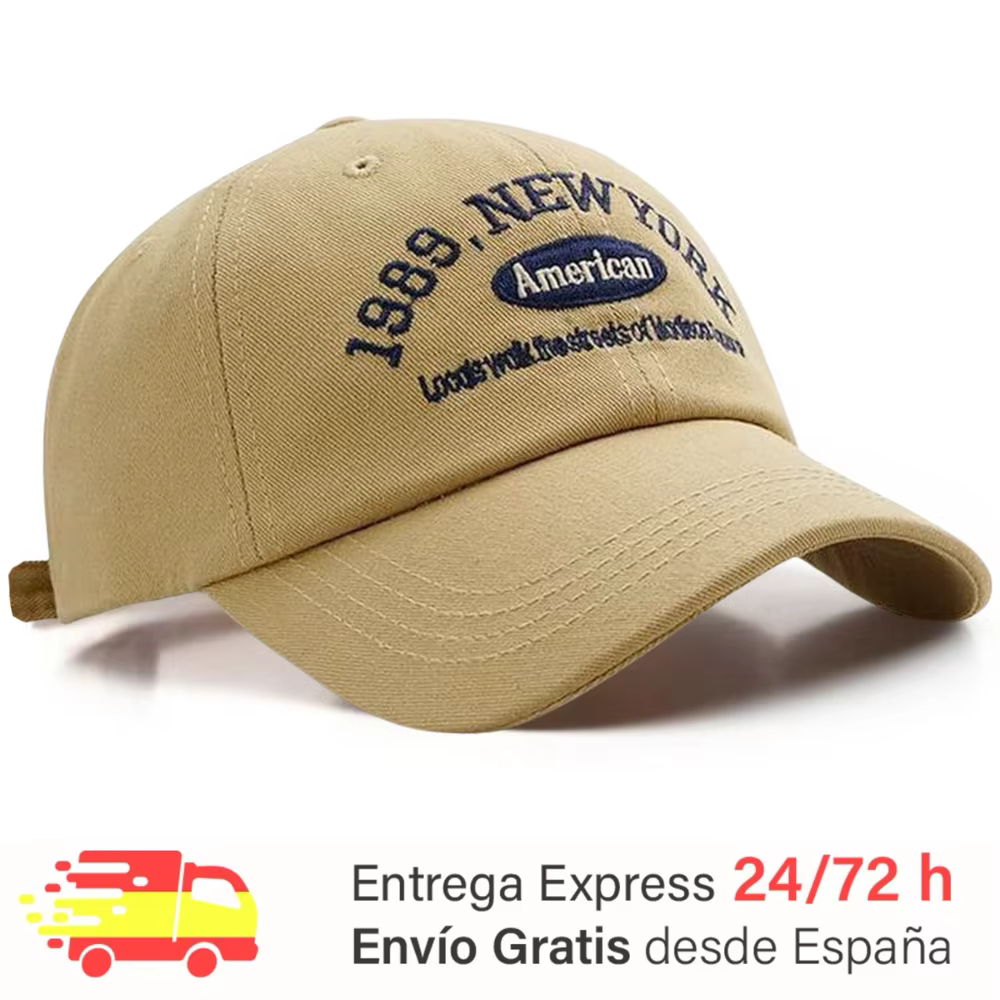 Unisex NY Embroidery Cap Baseball Cap for Men and Women, Breathable Adjustable Cotton Basic Cap for Adult, 6 Panel Sports Style for Summer