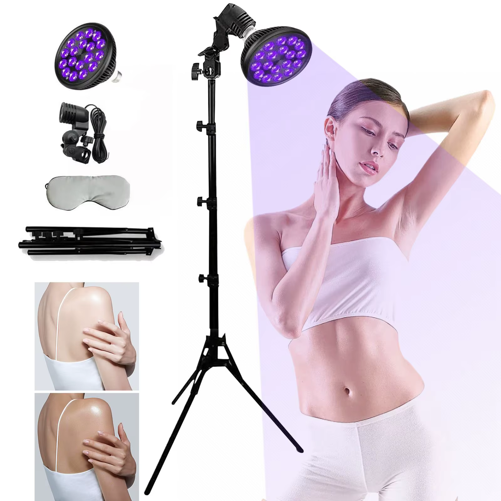 54W panning Lamp UV Sunroom Lamp for panning Body 18pcs Home LED Tanning Lamp 450nm Wavelength Solar Skin Care Lamp