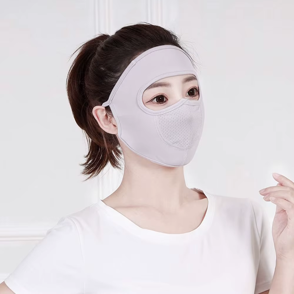 Sun-proof cooling mask All-directional UV-proof, Green, 5 pieces