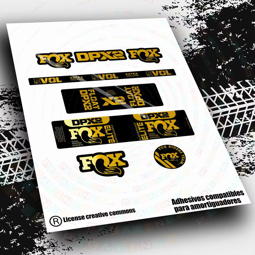 Stickers cushion FOX FLOAT DPX2 ELITE 2021-22 WP476 bike stickers, bike MTB BTT accessories bike components stickers