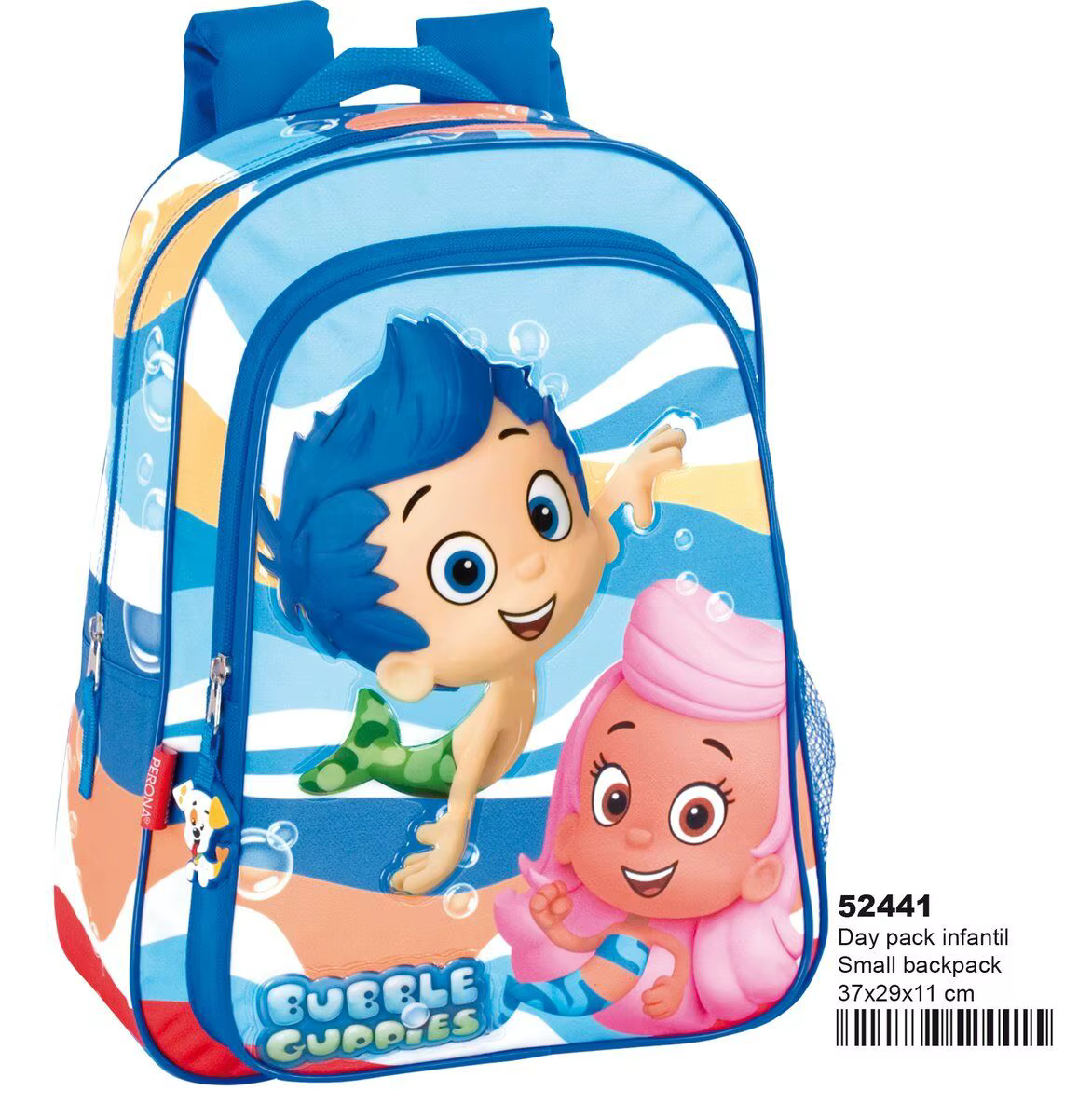 Montichelvo children's backpack Bubble Guppies 37 cm, 52441 reference, boy, girl, shop, new, original, gift, school, school, official license