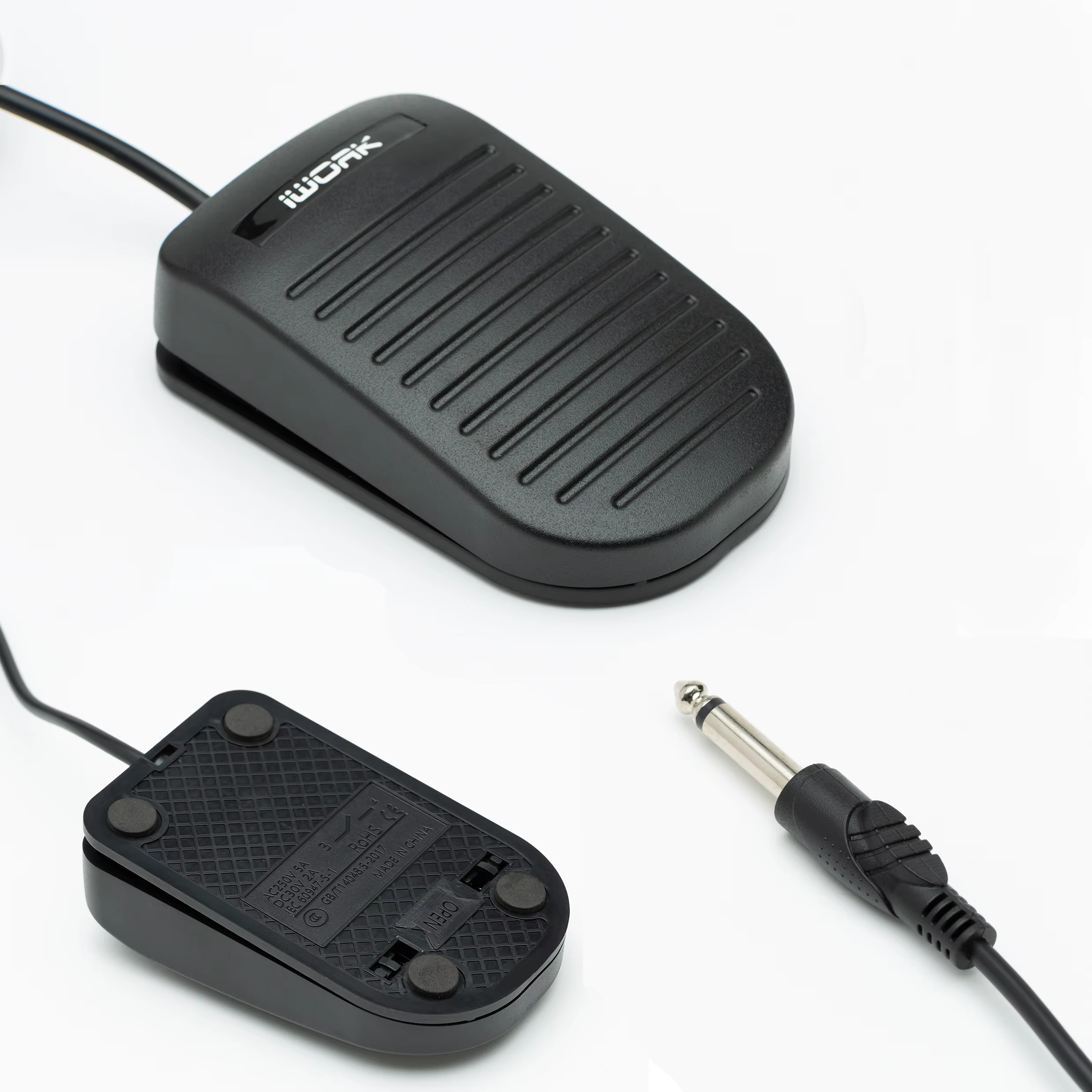 INKIN Tattoo Foot Pedal Switch Plastic Light Weight Portable Pedal 4.5 FT Clip Cord for Tattoo Machine Compatible Power Supply
