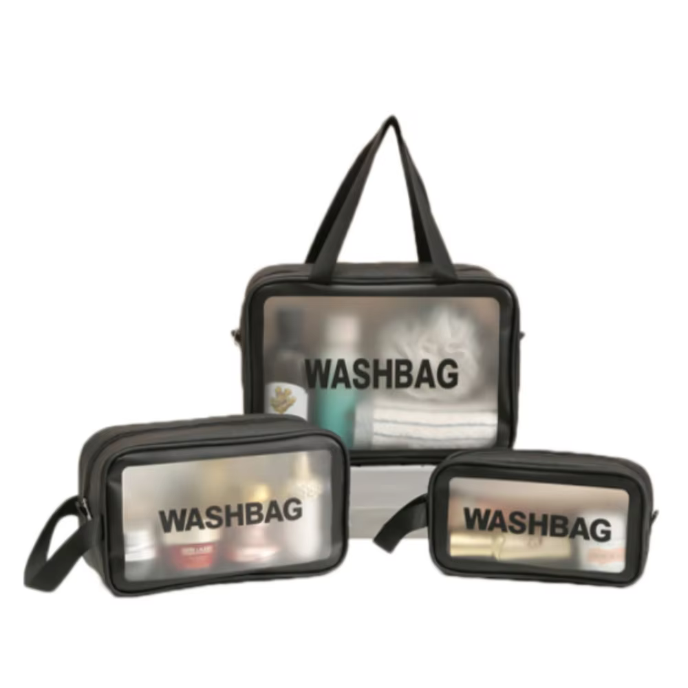 Convenient travel waterproof bag translucent wash bag three-kind set JW56
