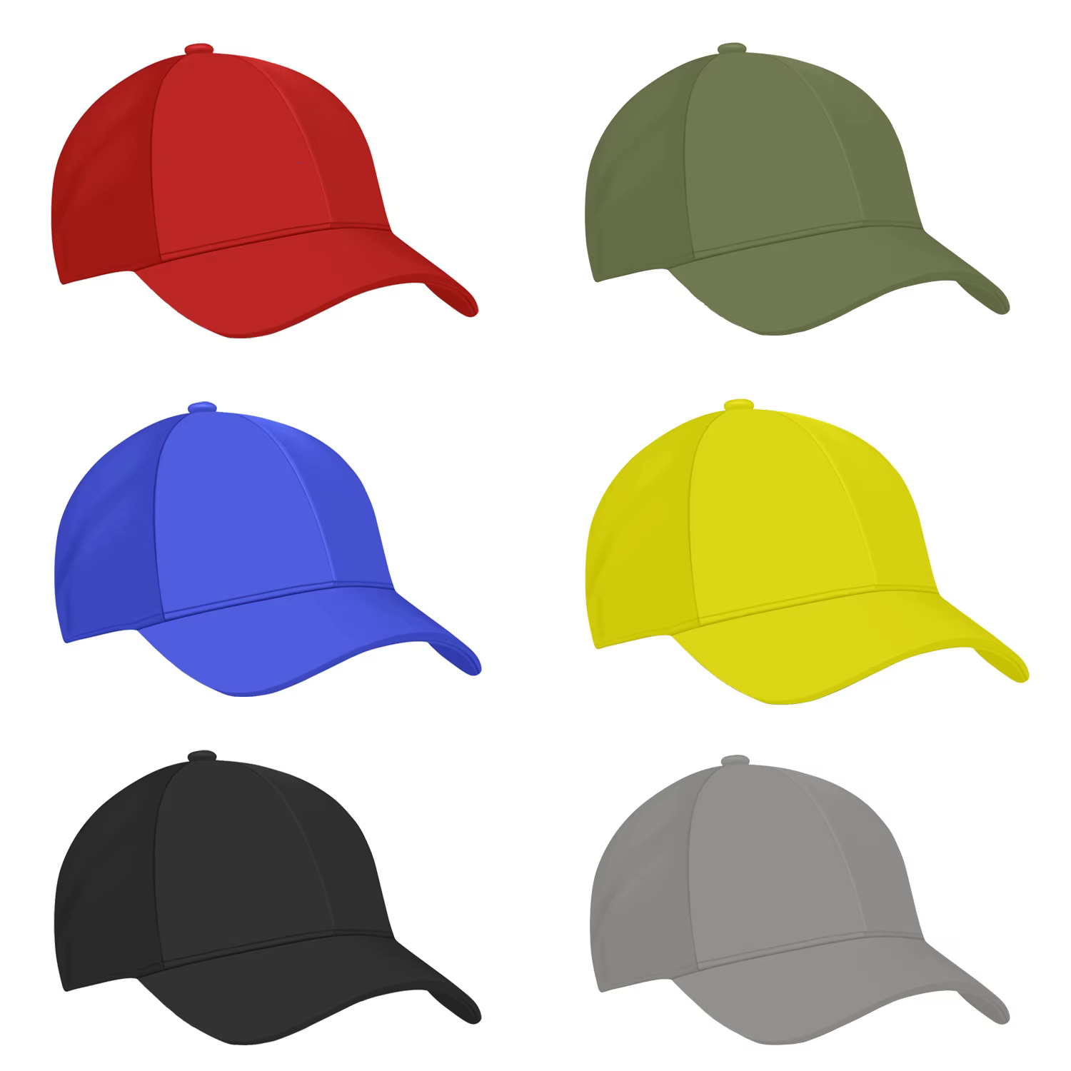 Pack of 6 Baseball Caps Lightweight and Adjustable for Men and Women