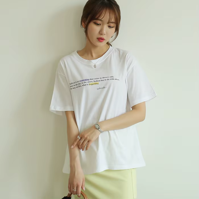 Domestic-made FUNNING LETTER HALF-sleeved T-Shirt FREE Fast Shipping