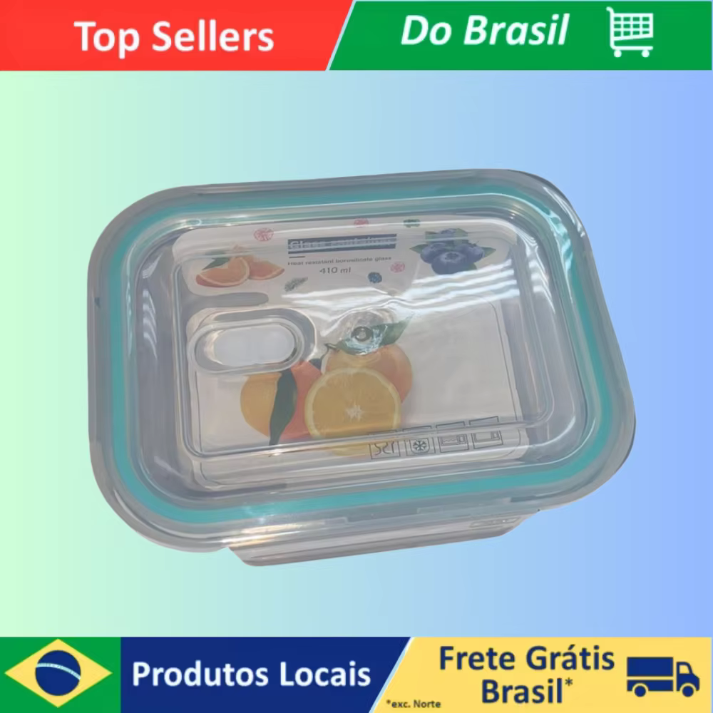 Kit up to 3 Heat Resistant Glass Lunchbox 400 ml Rectangular Sealant Pot Sealling Fit