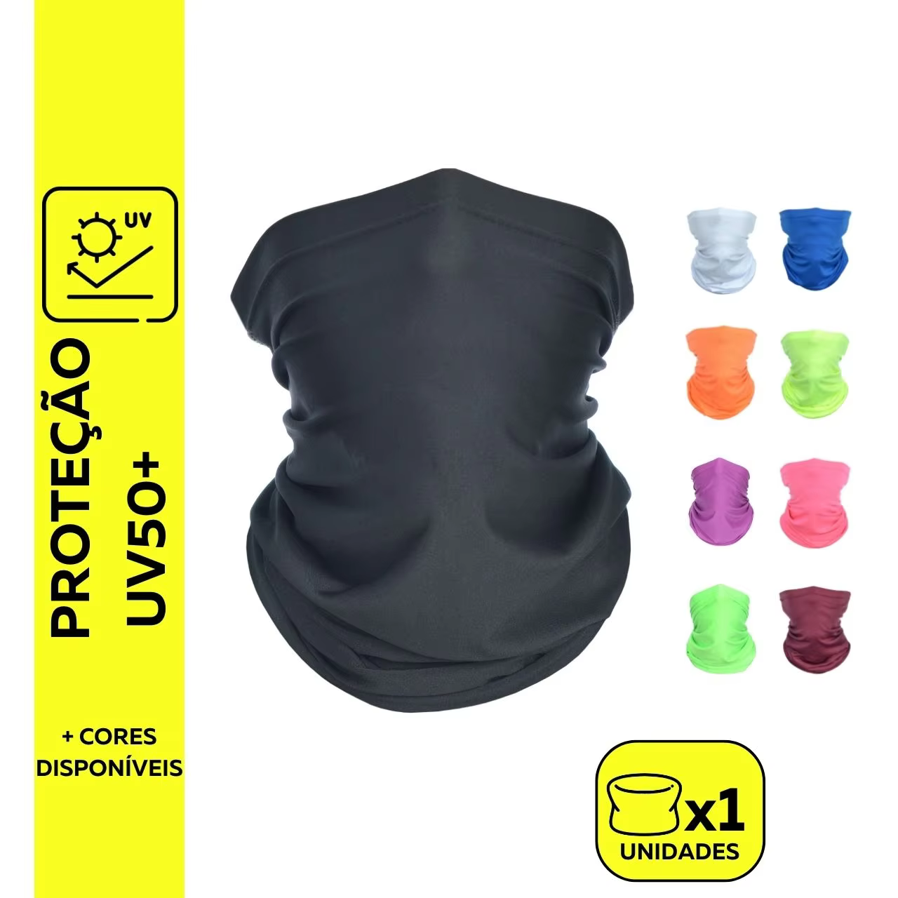 Bandana Tubular Unissex Ciclismo Corrida Balaclava Gorro Snugg Proteção UV50+ Fitness Academia