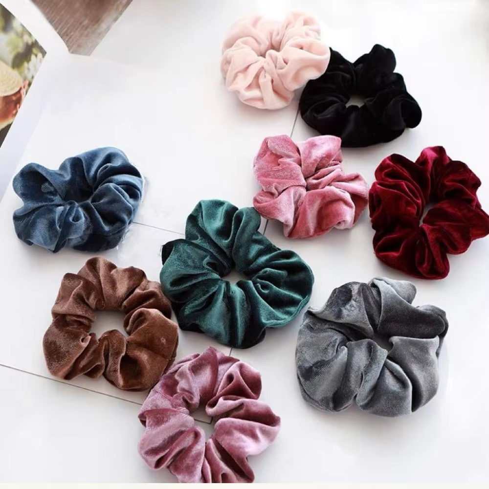 24 Velvet Scrunchies assorted xuxinha frucfru hair tie
