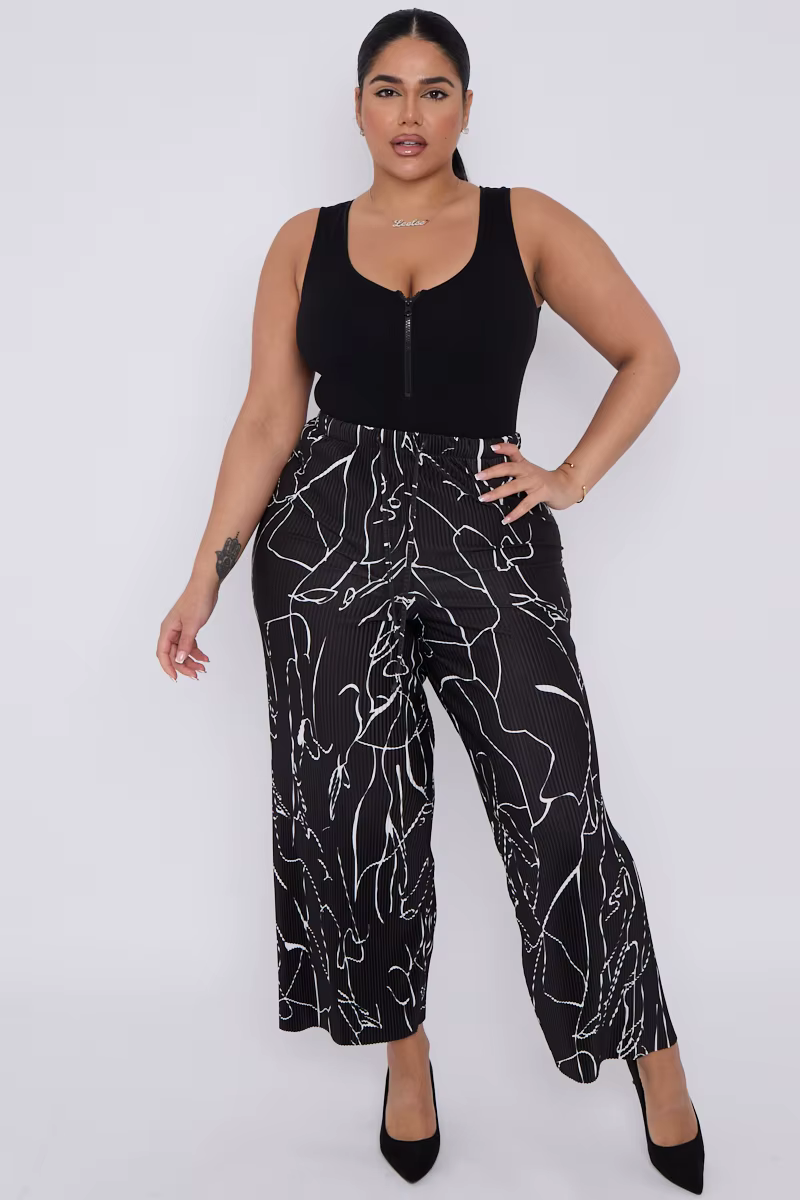 Comfort Multi Colour All Season Elastic Waist fit Pleated Trousers