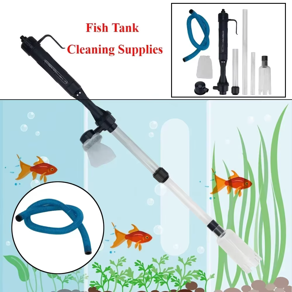Aquarium Tank Water Change Cleaning Tools Fish Tank Fish Poop Cleaning Tool Gravel Cleaner Siphon Aquarium Filter Accessories