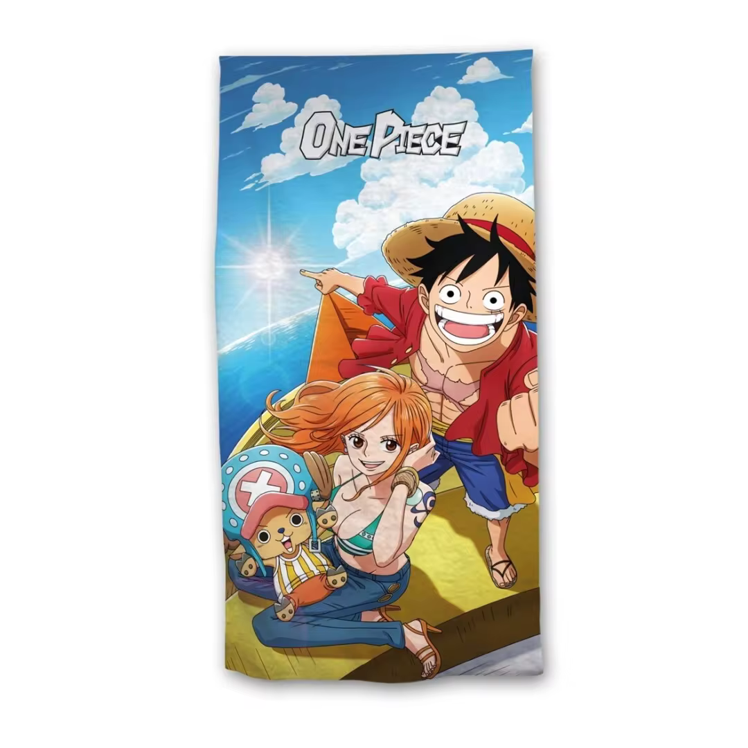 Yaymax beach or pool towel microfiber One Piece Luffy and friends 140x70cm